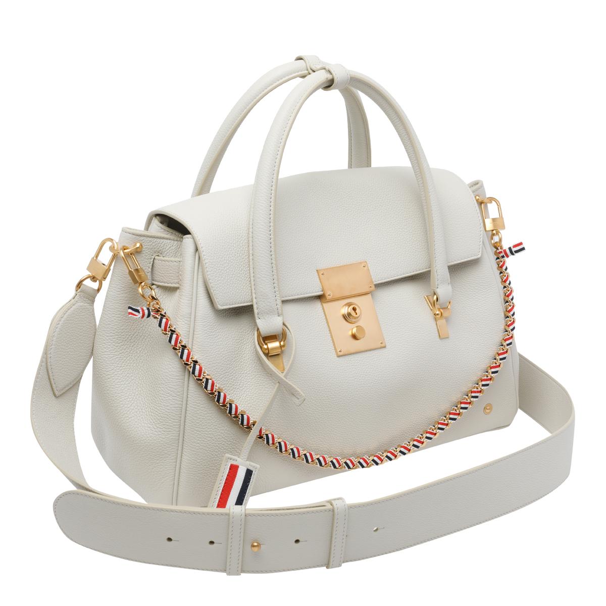 thom browne bags white calf leather - women