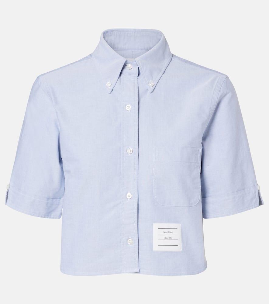 thom browne cropped cotton shirt