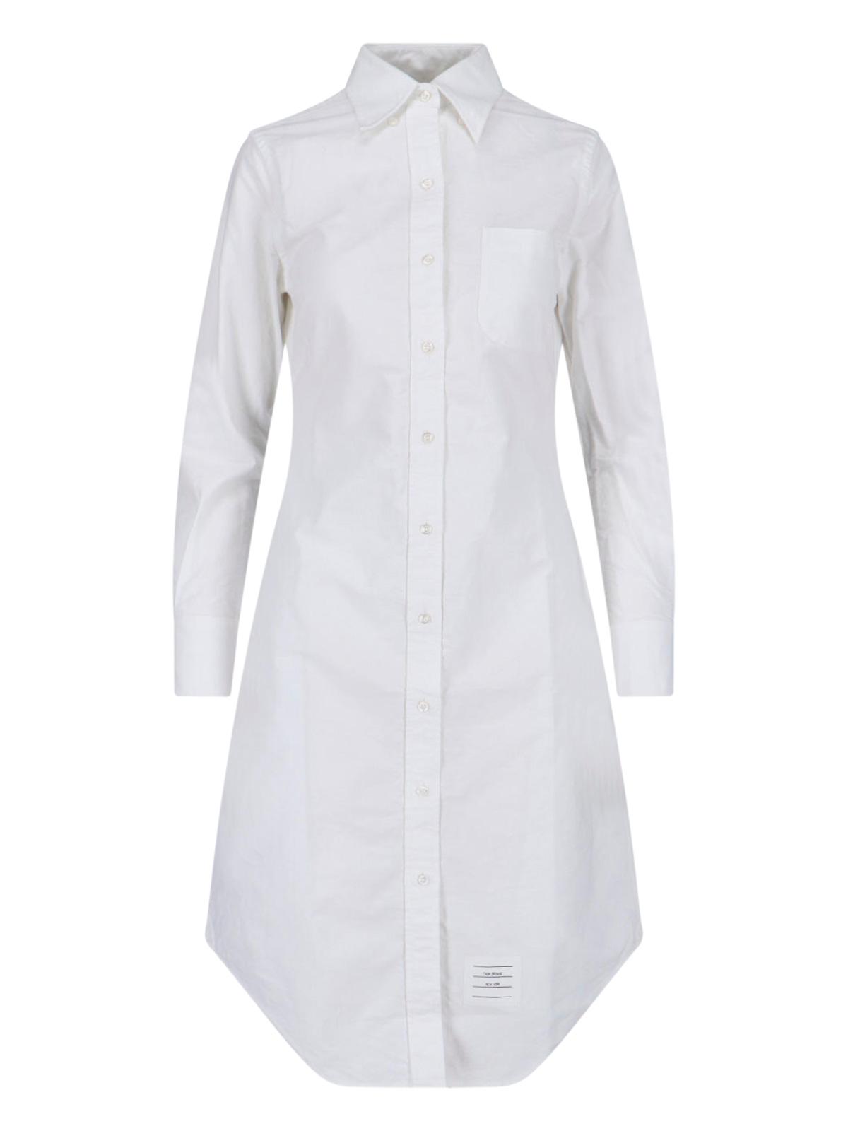 thom browne dresses white cotton - women