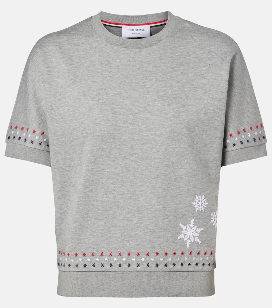 thom browne embroidered cotton jersey t
