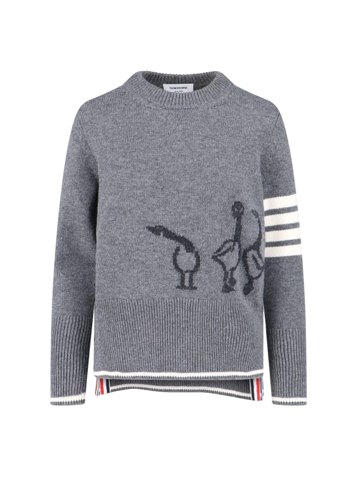 thom browne geese 4-bar sweater