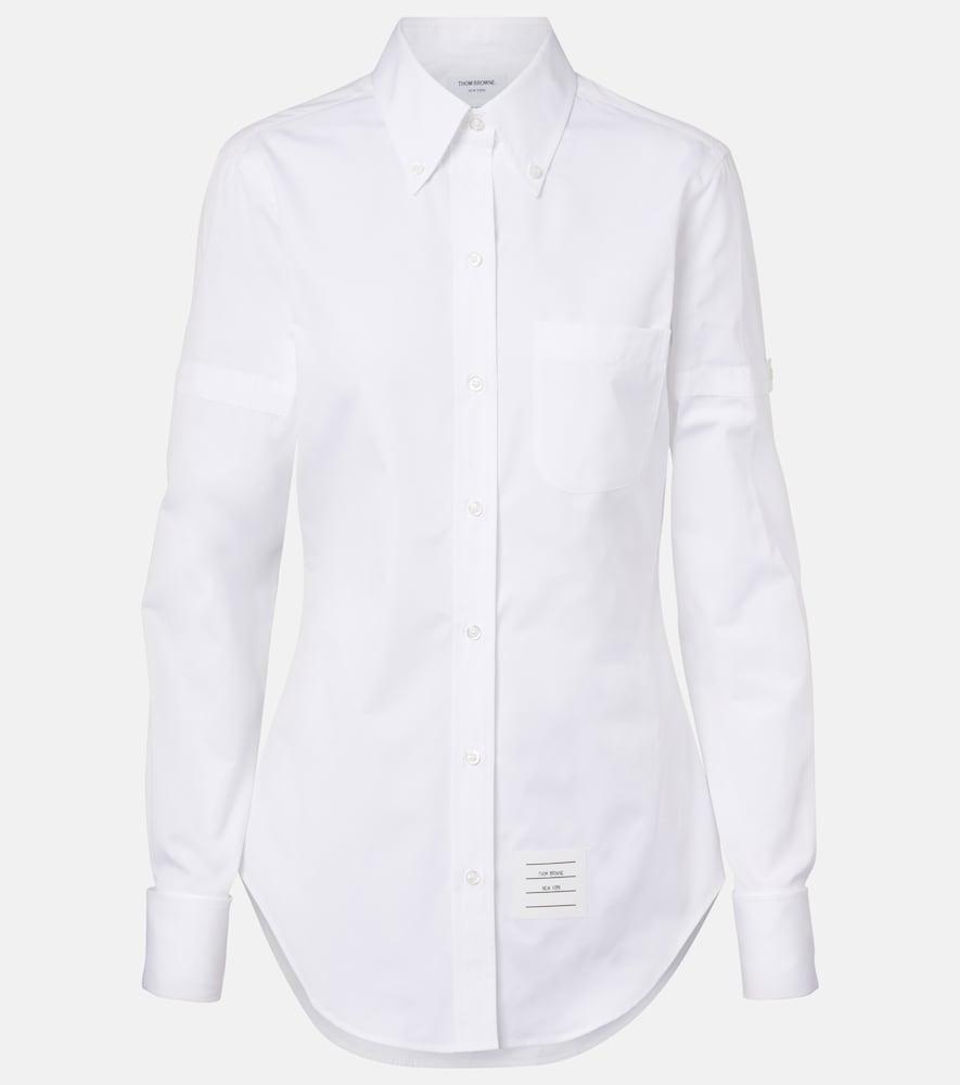 thom browne logo cotton shirt