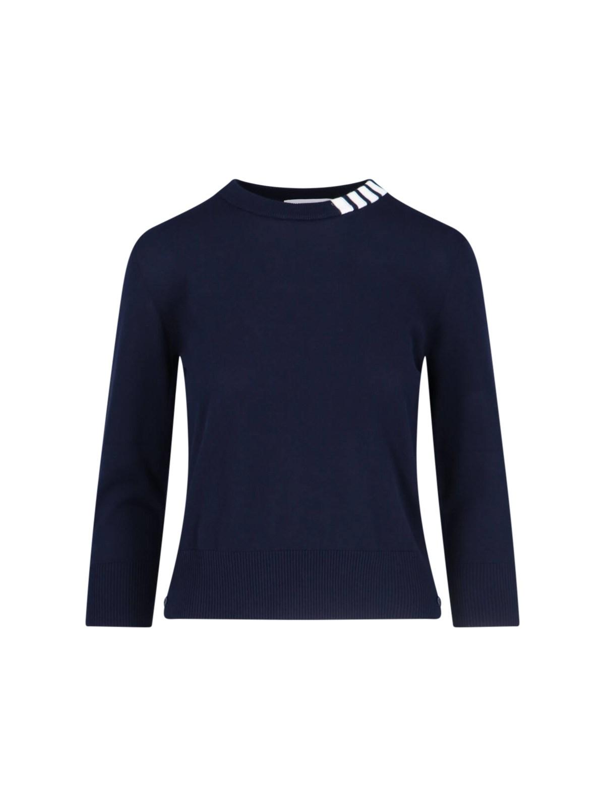 thom browne logo crewneck sweatshirt