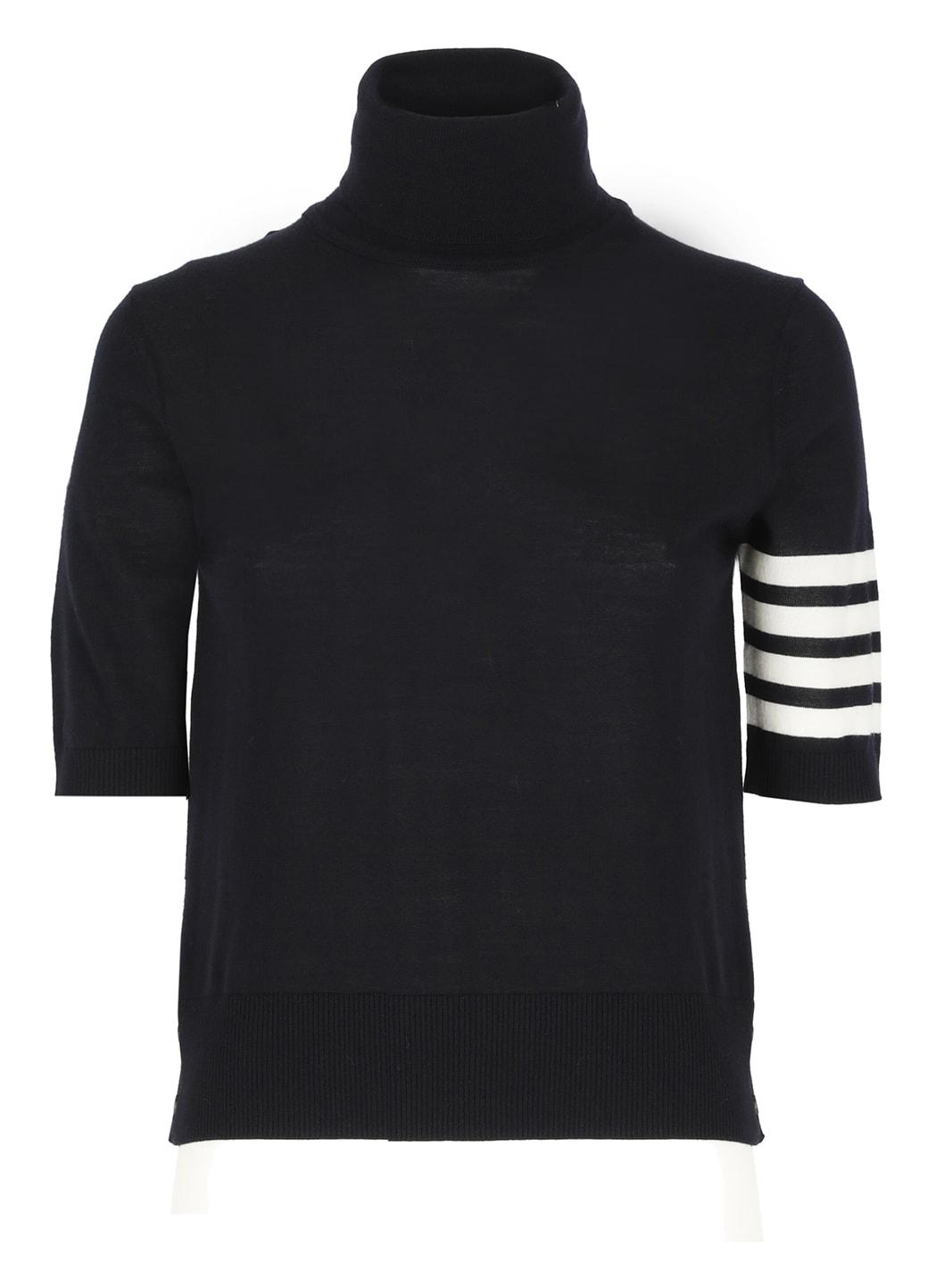 thom browne navy virgin wool sweater