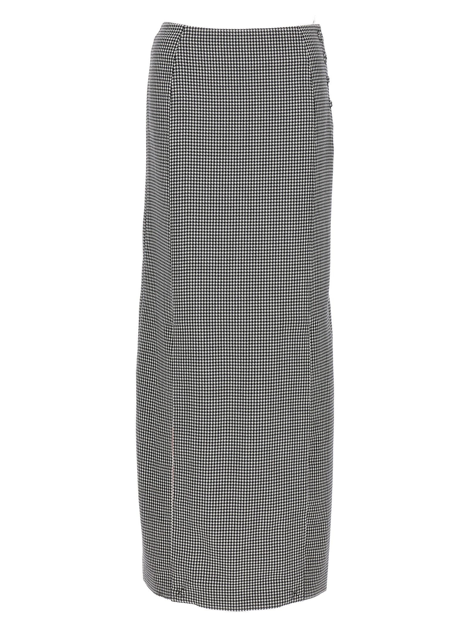 thom browne pied de poule long skirt
