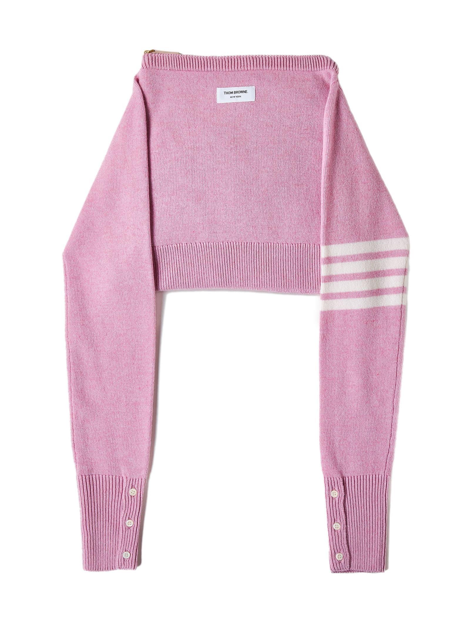 thom browne pink wool clutch