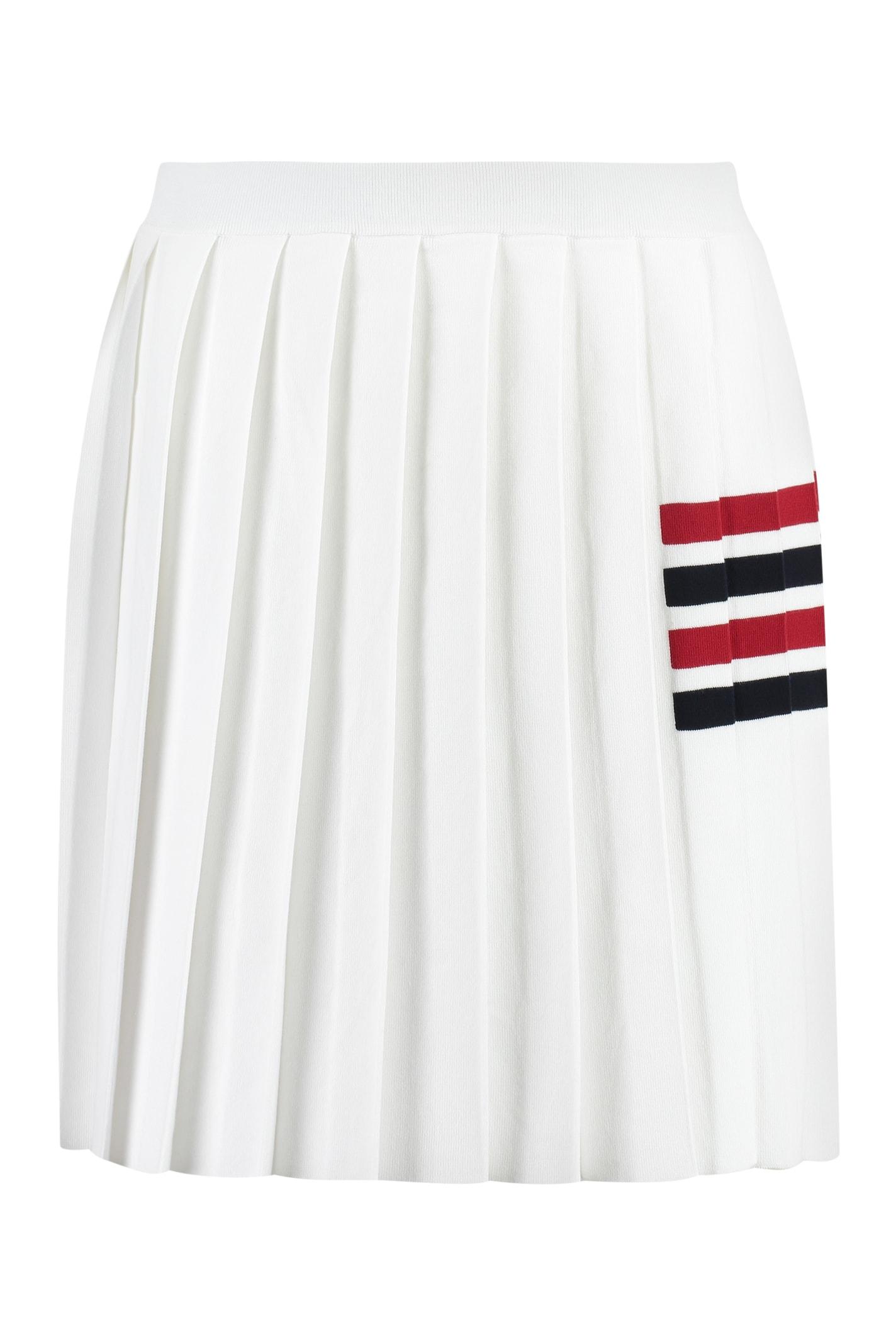 thom browne pleated knitted skirt