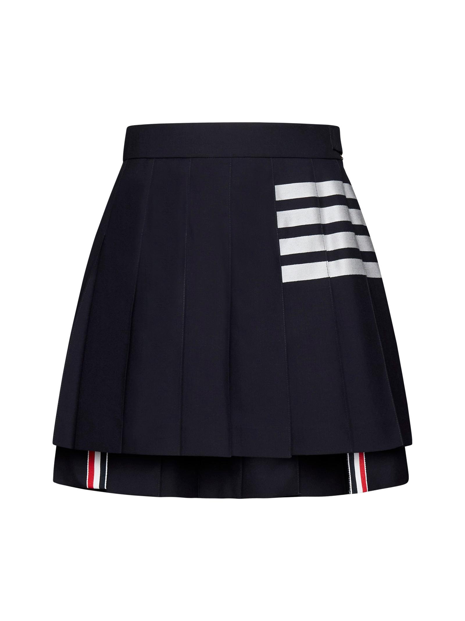 thom browne pleated mini skirt