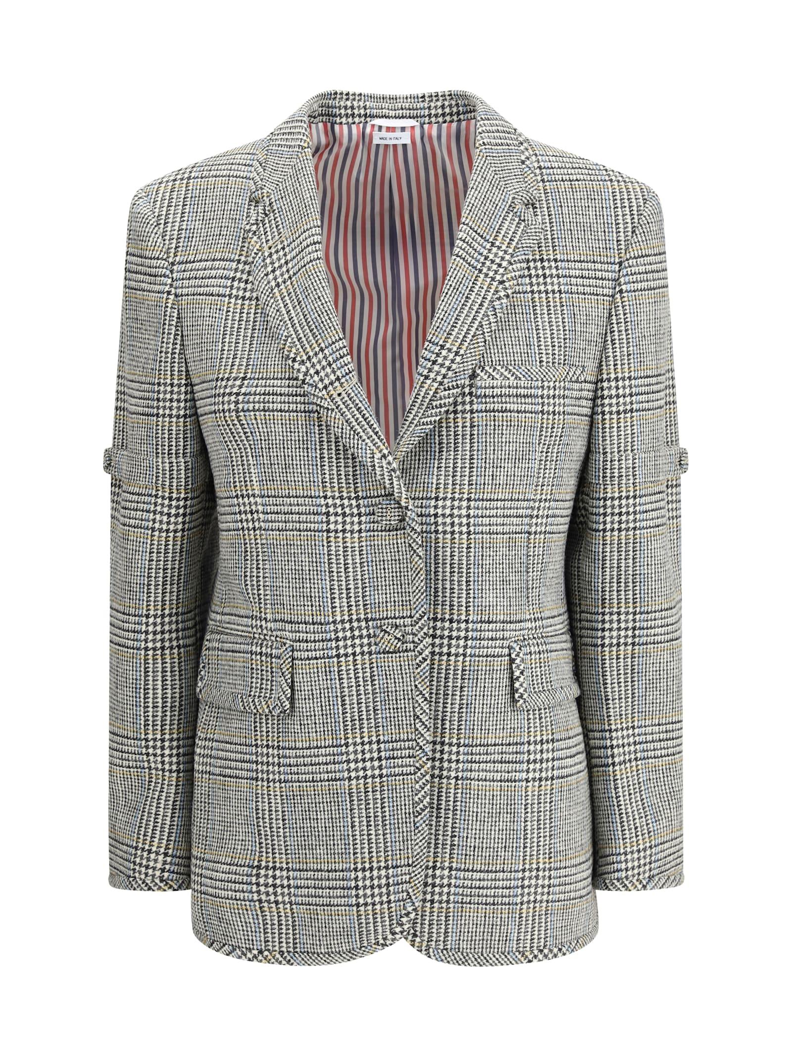 thom browne prince of wales wool blazer