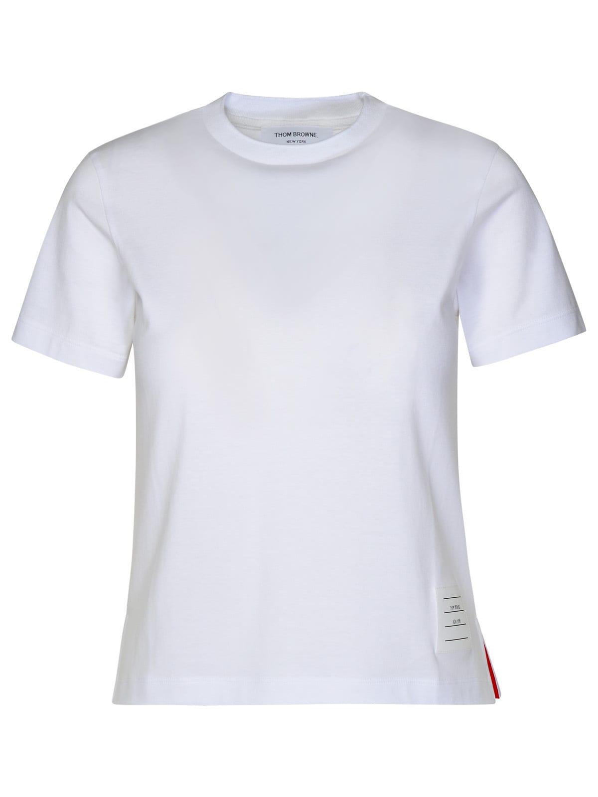 thom browne relaxed white cotton t-shirt