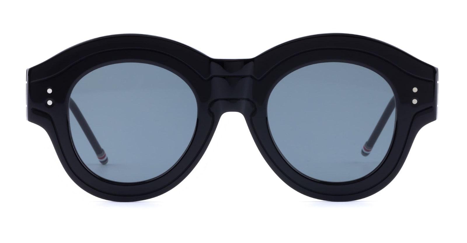 thom browne round - black sunglasses