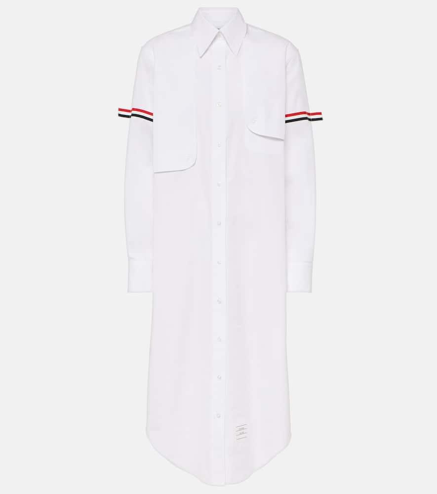 thom browne rwb stripe cotton shirt dress