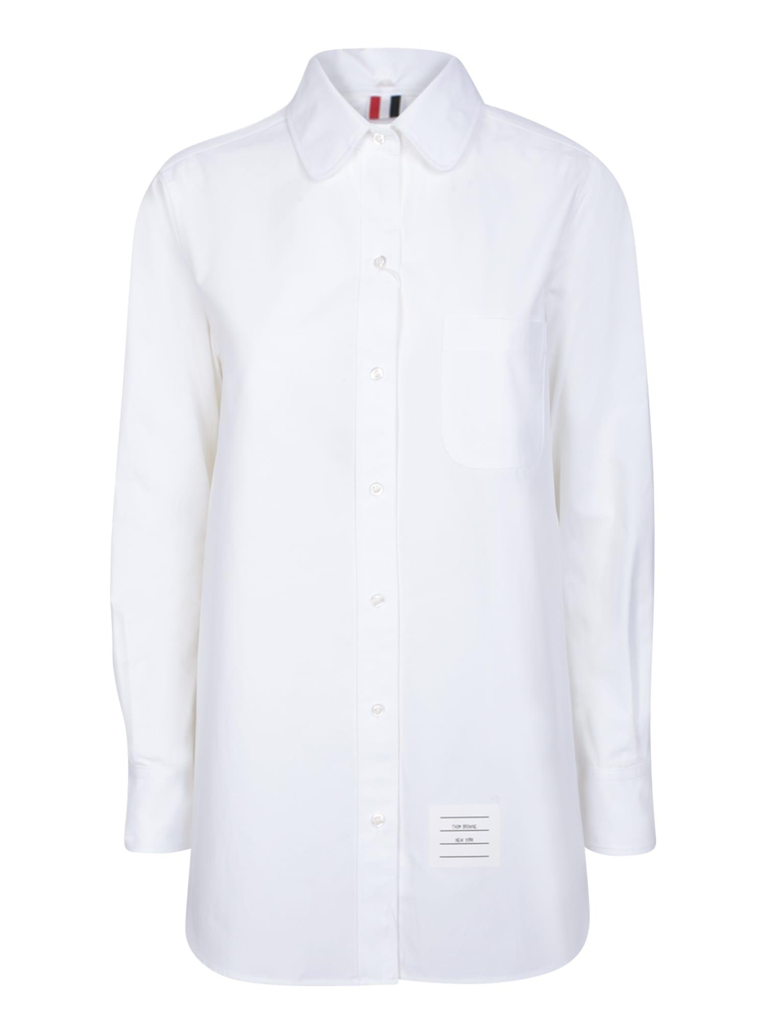 thom browne shirt in white cotton