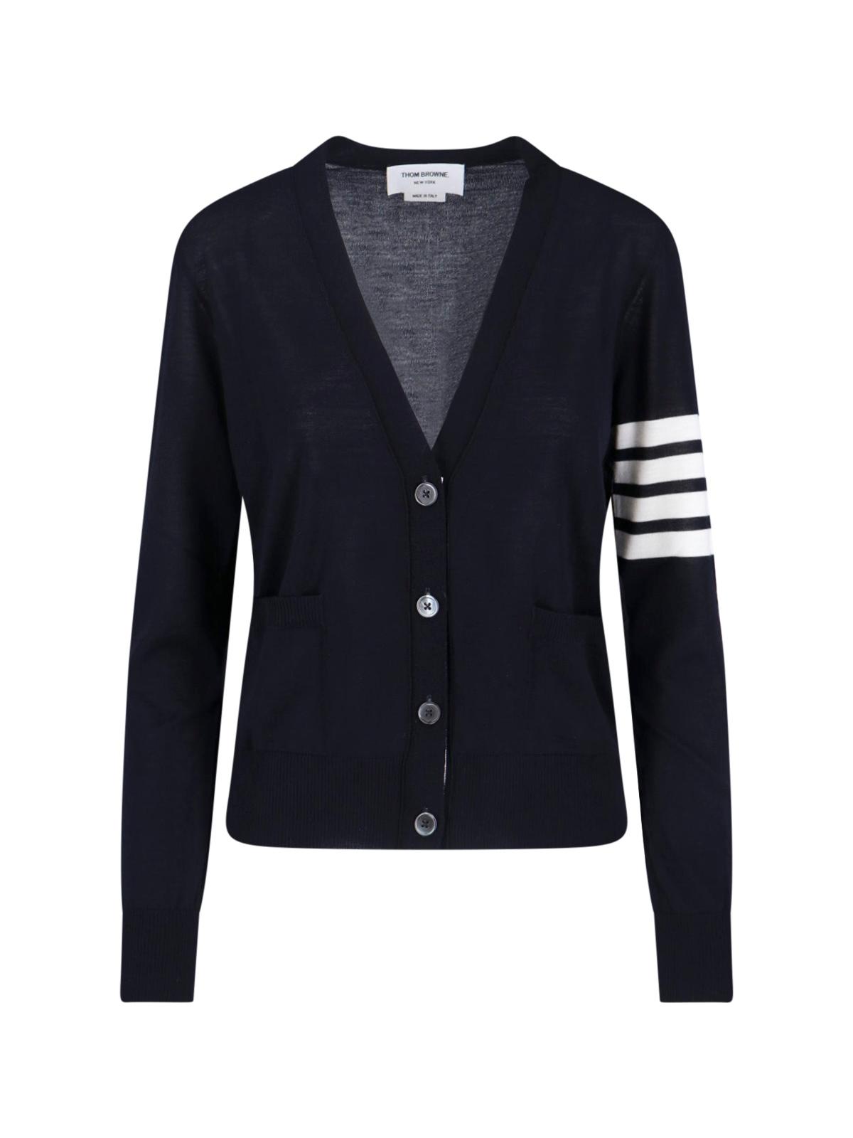 thom browne sweaters blue virgin wool - women
