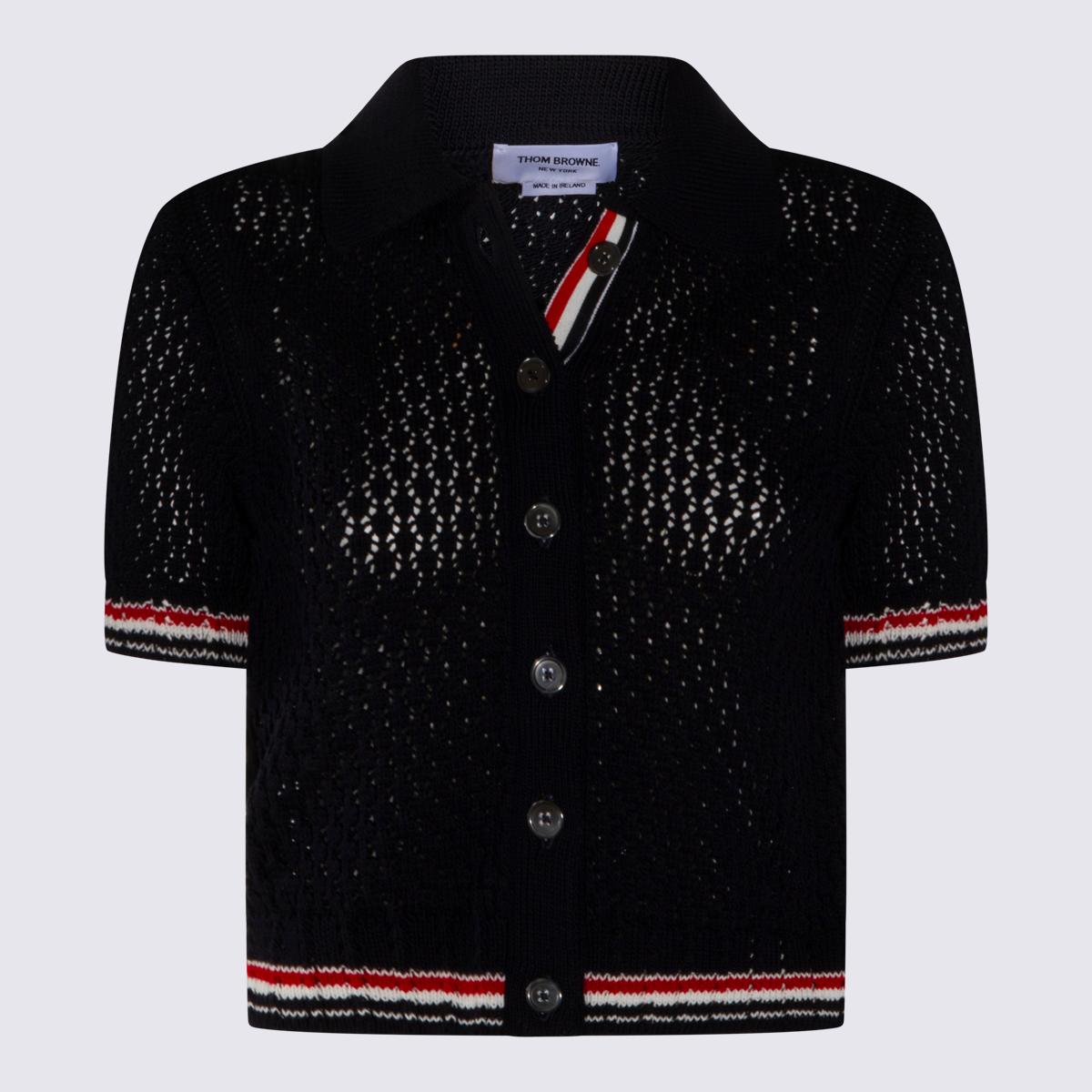 thom browne t-shirts and polos blue _100 % co - women