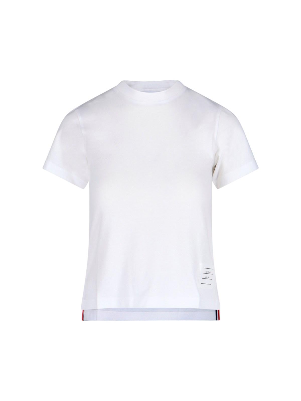 thom browne tricolour back detail t-shirt