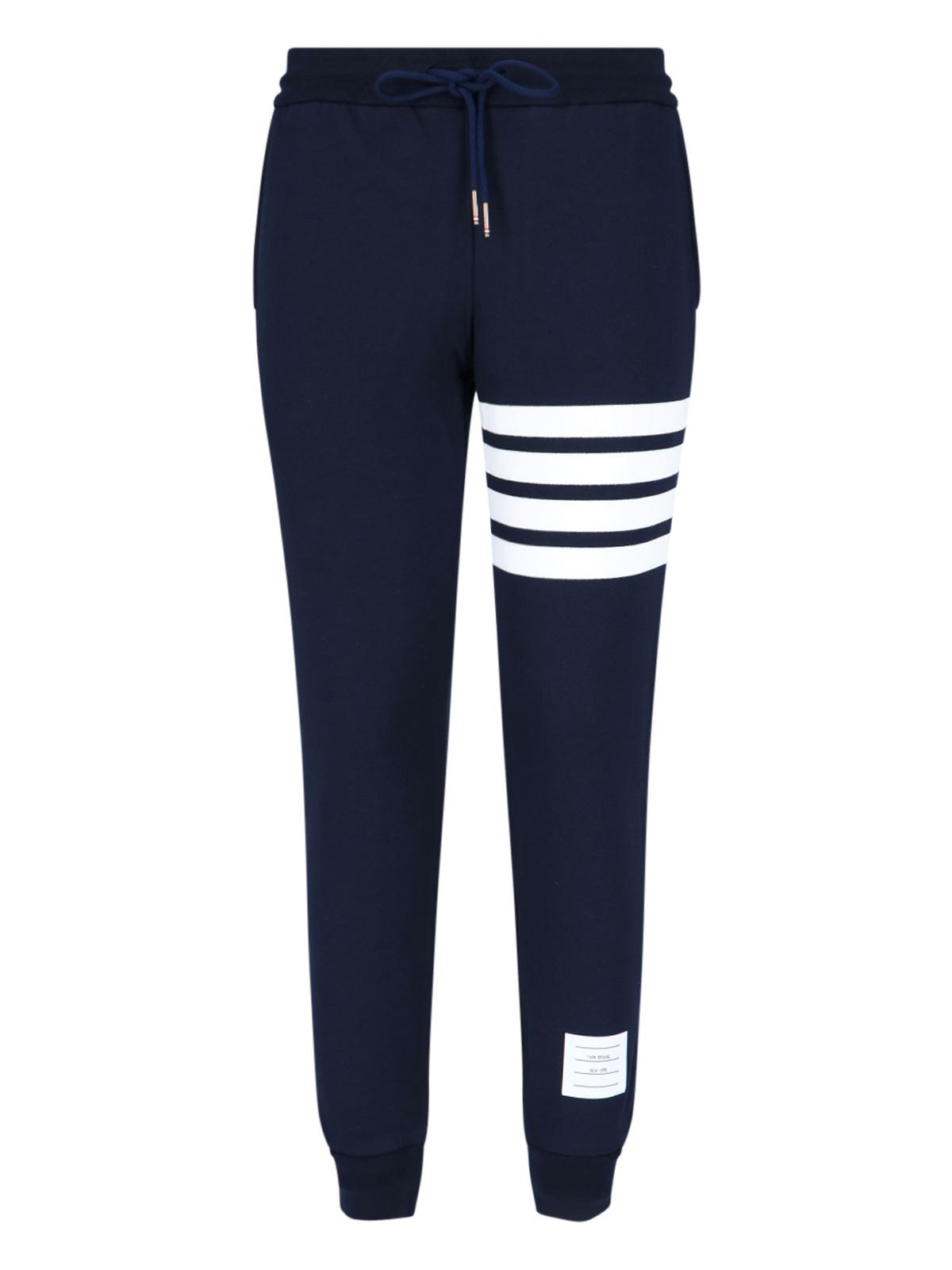 thom browne trousers blue cotton - women