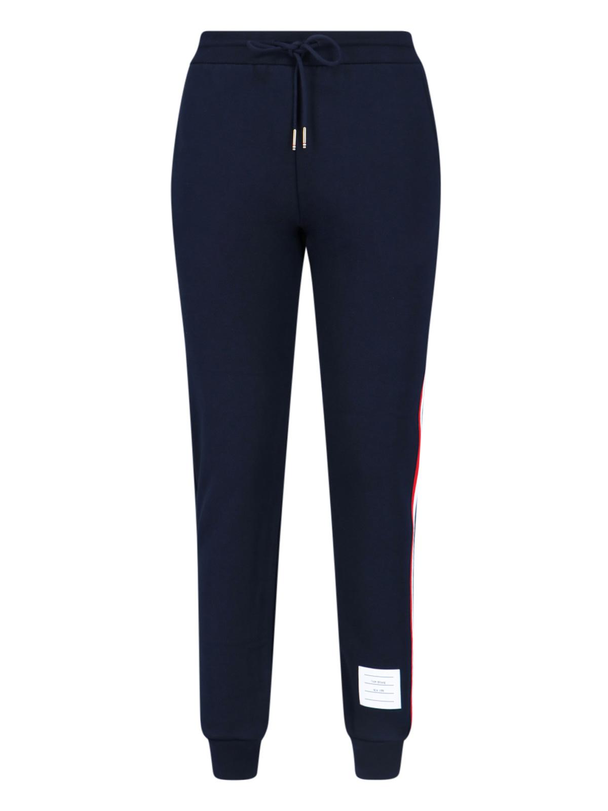 thom browne trousers blue cotton - women