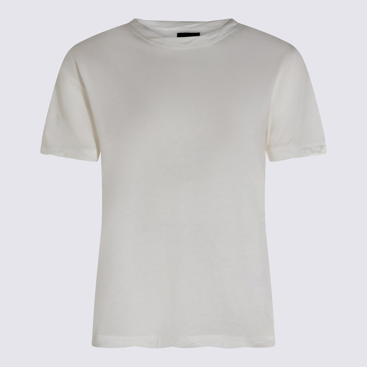 thom krom white cotton blend t-shirt