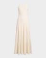 thora cashmere pintelle knit maxi dress with cape