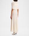 thora cashmere pintelle knit maxi dress with cape