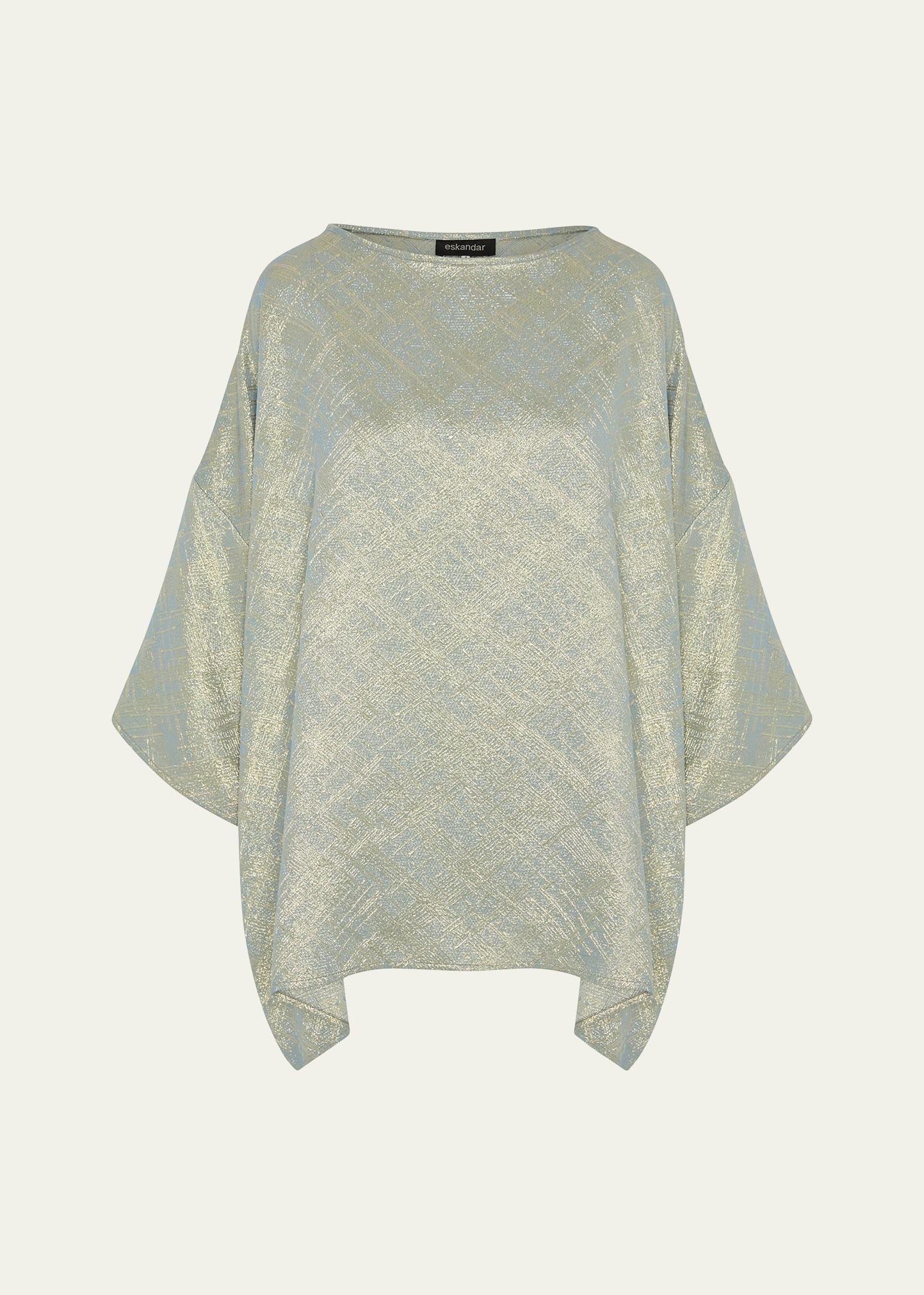 three-quarter sleeve bateau neck tunic (long length)