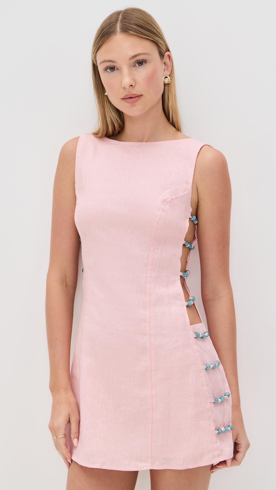 tia linen mini dress