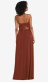 tie-back cutout maxi dress with front slit