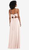 tie-back cutout maxi dress with front slit