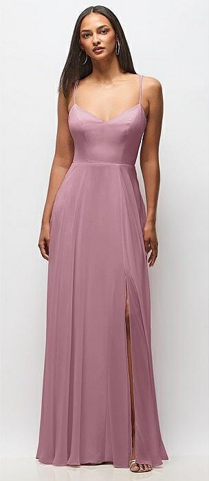 tie-back cutout maxi dress with front slit