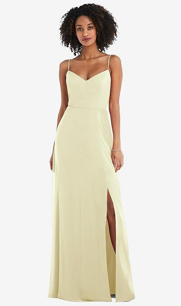 tie-back cutout maxi dress with front slit