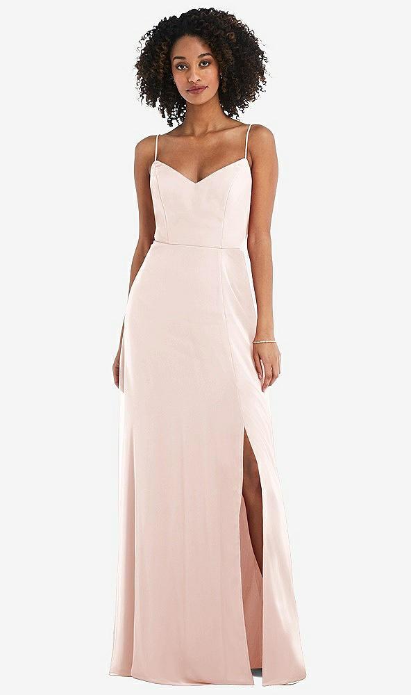 tie-back cutout maxi dress with front slit
