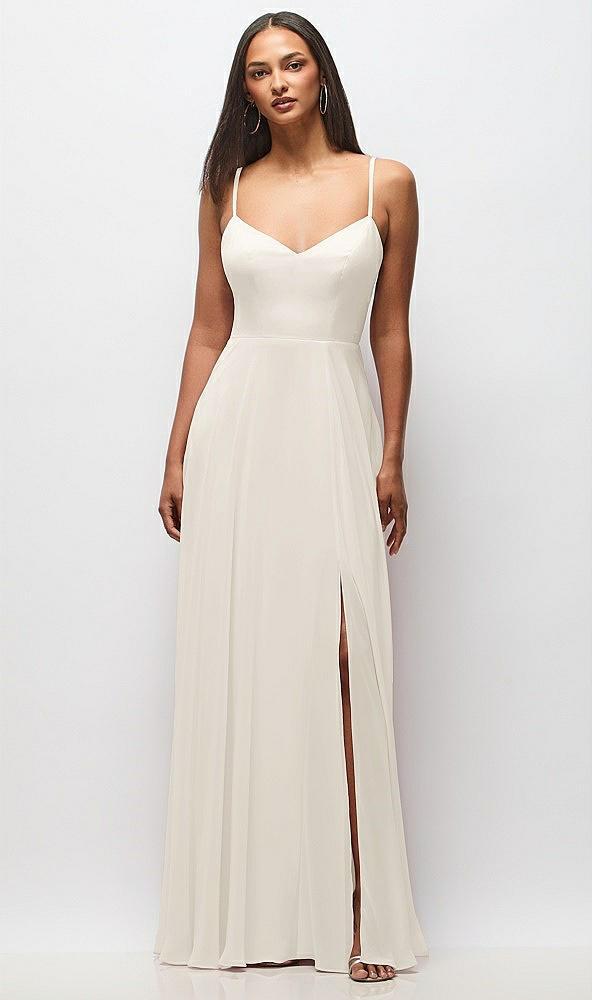 tie-back cutout maxi dress with front slit