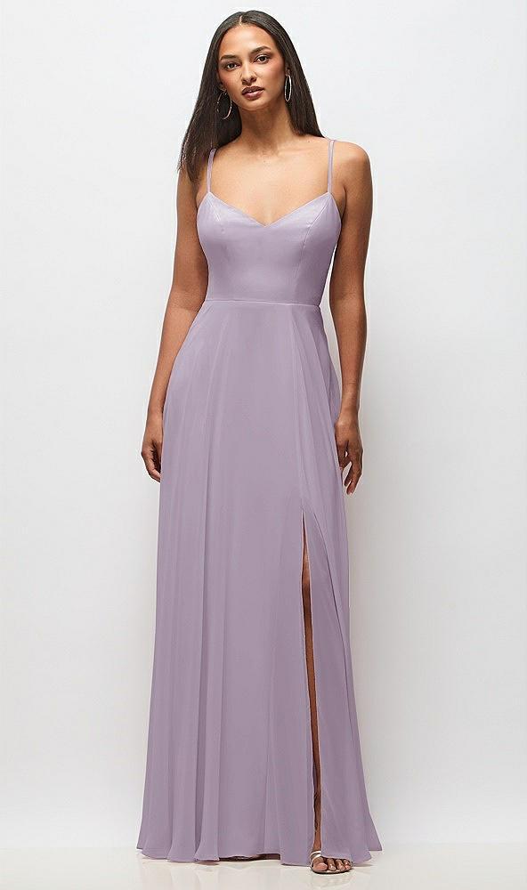 tie-back cutout maxi dress with front slit