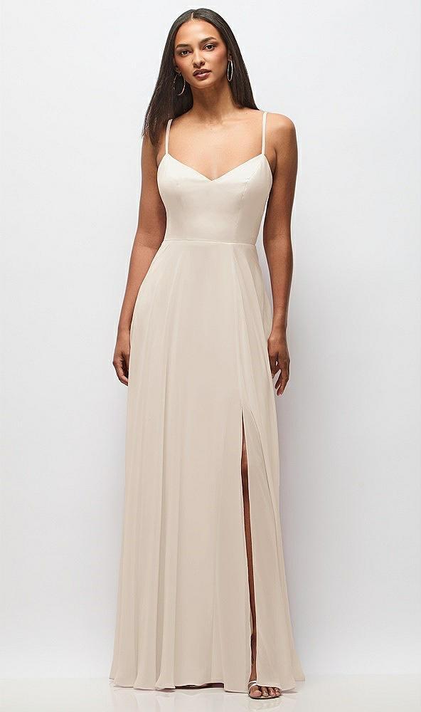 tie-back cutout maxi dress with front slit