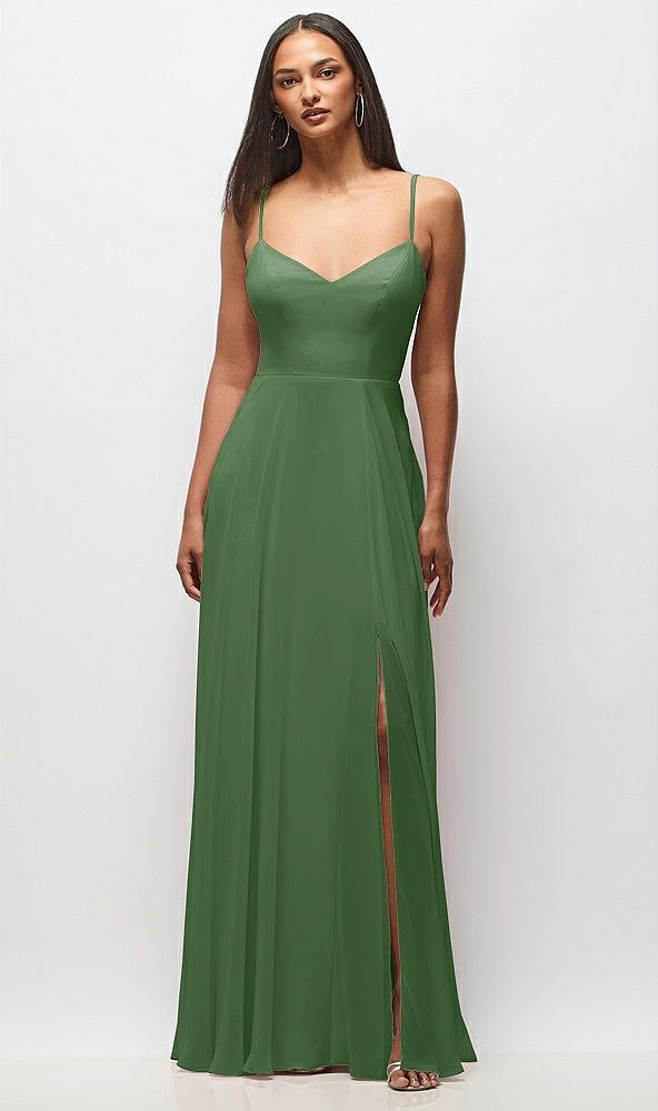 tie-back cutout maxi dress with front slit