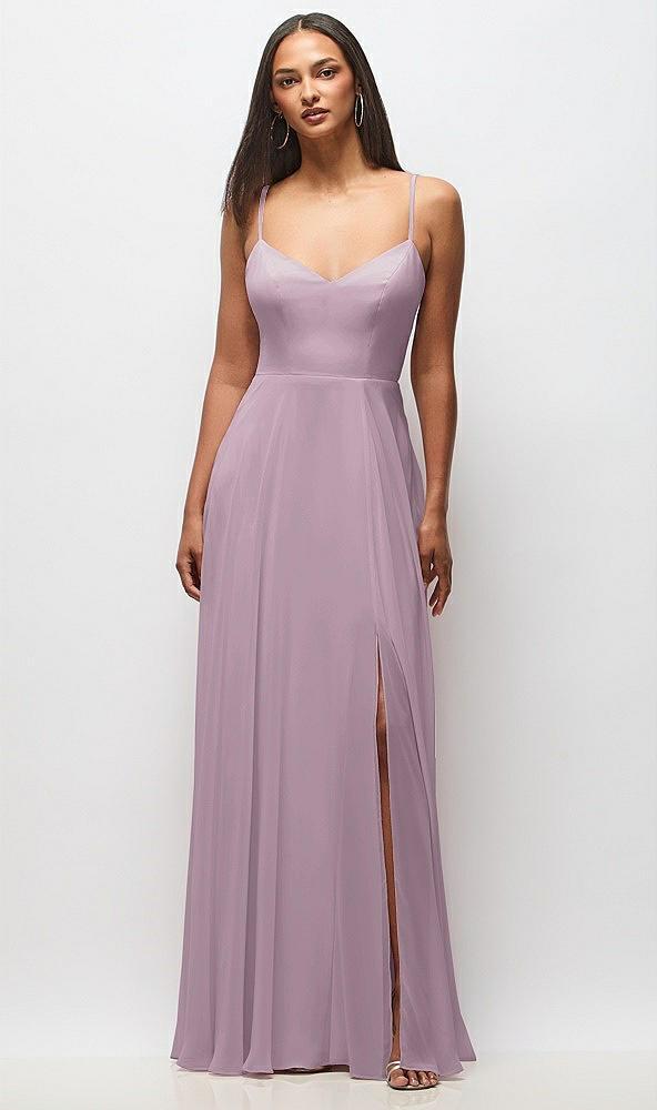 tie-back cutout maxi dress with front slit