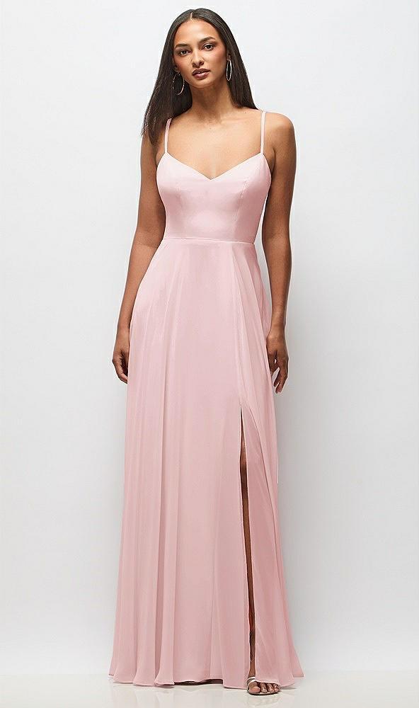 tie-back cutout maxi dress with front slit