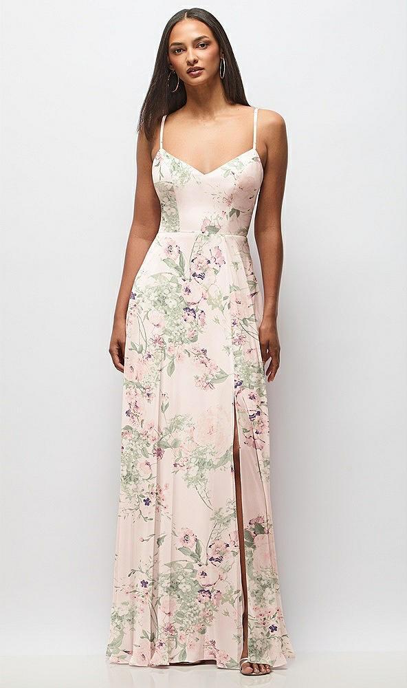tie-back cutout maxi dress with front slit