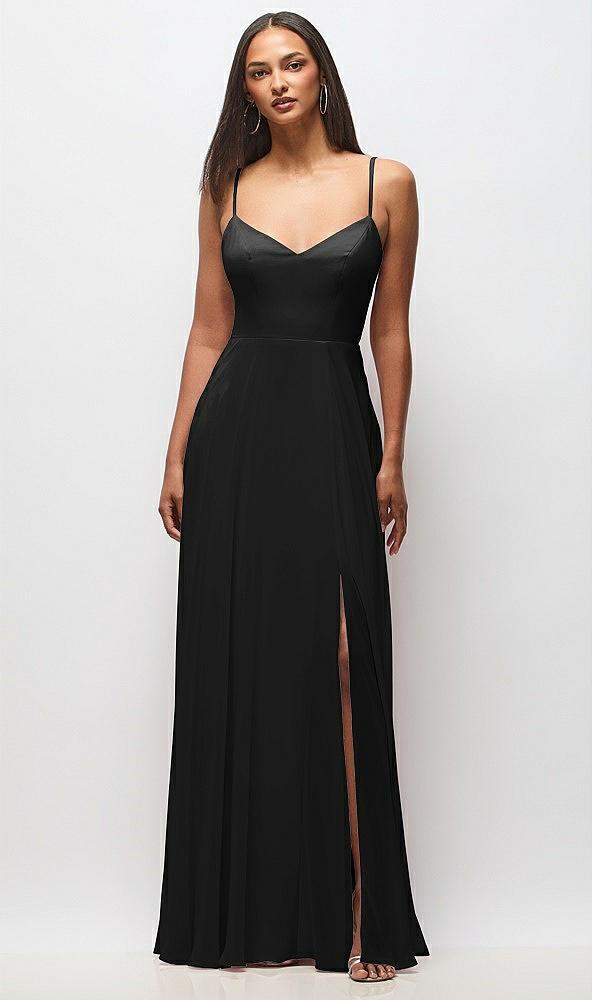 tie-back cutout maxi dress with front slit