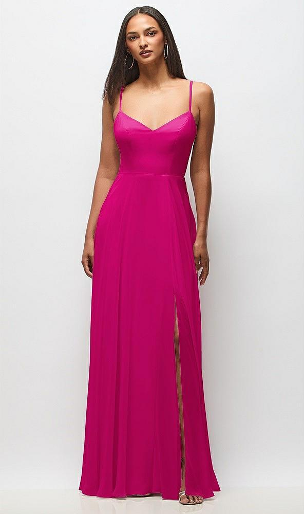 tie-back cutout maxi dress with front slit