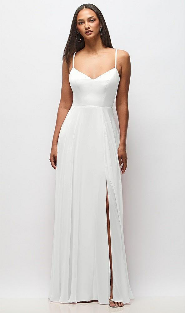 tie-back cutout maxi dress with front slit