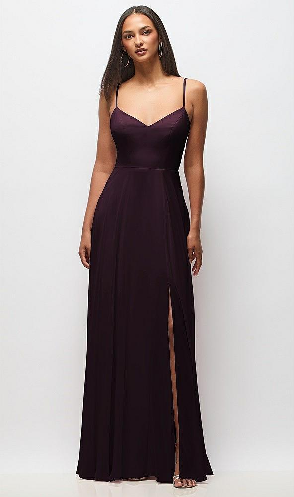 tie-back cutout maxi dress with front slit