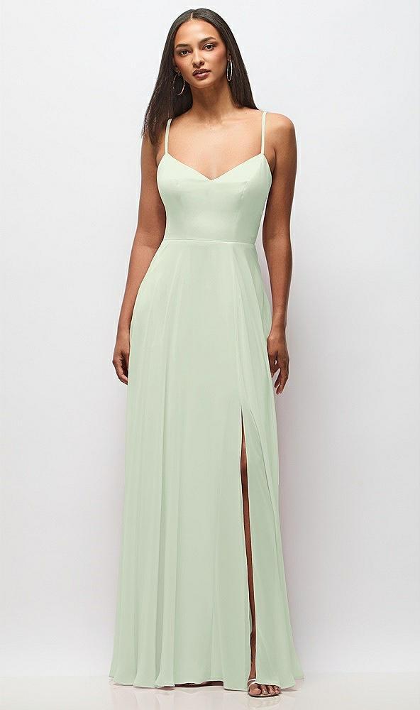 tie-back cutout maxi dress with front slit