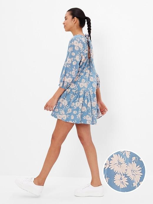 tie-back cutout mini dress