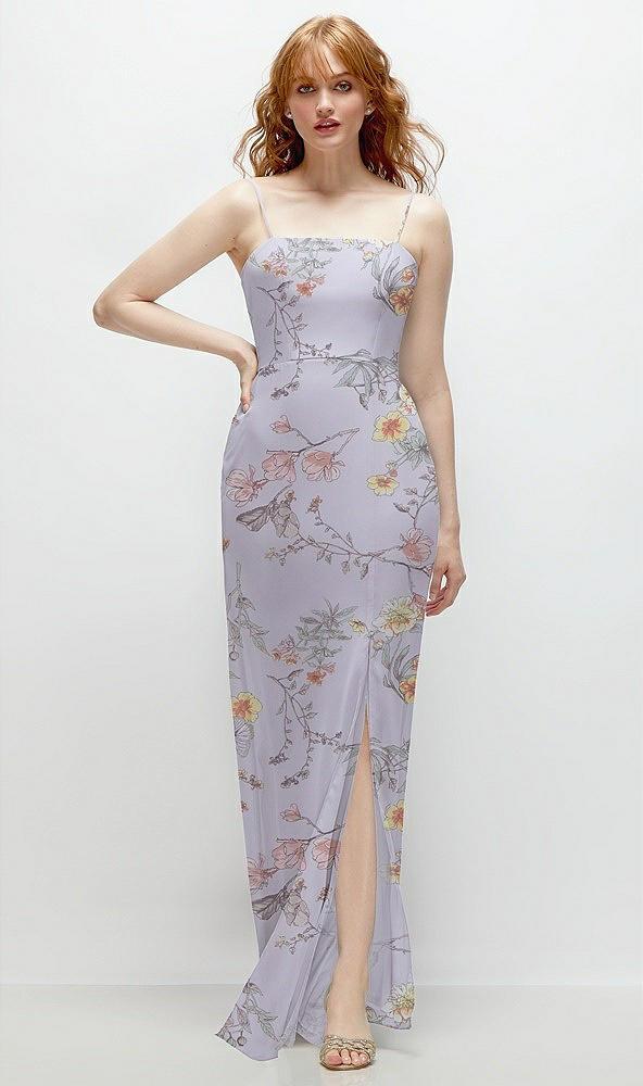 tie-back cutout trumpet gown with front slit