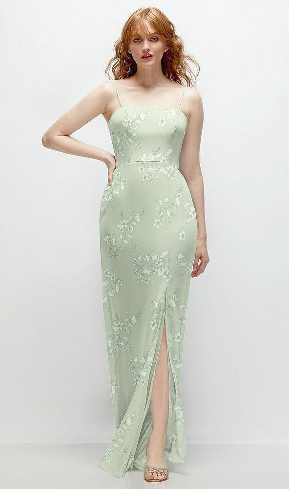 tie-back cutout trumpet gown with front slit