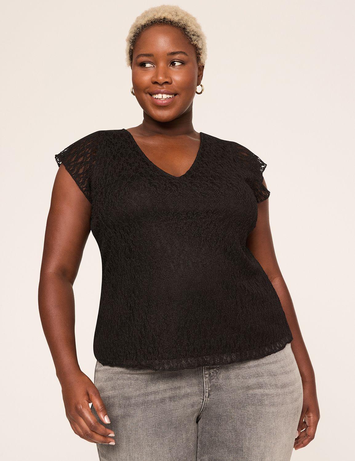 tie-back v-neck lace top