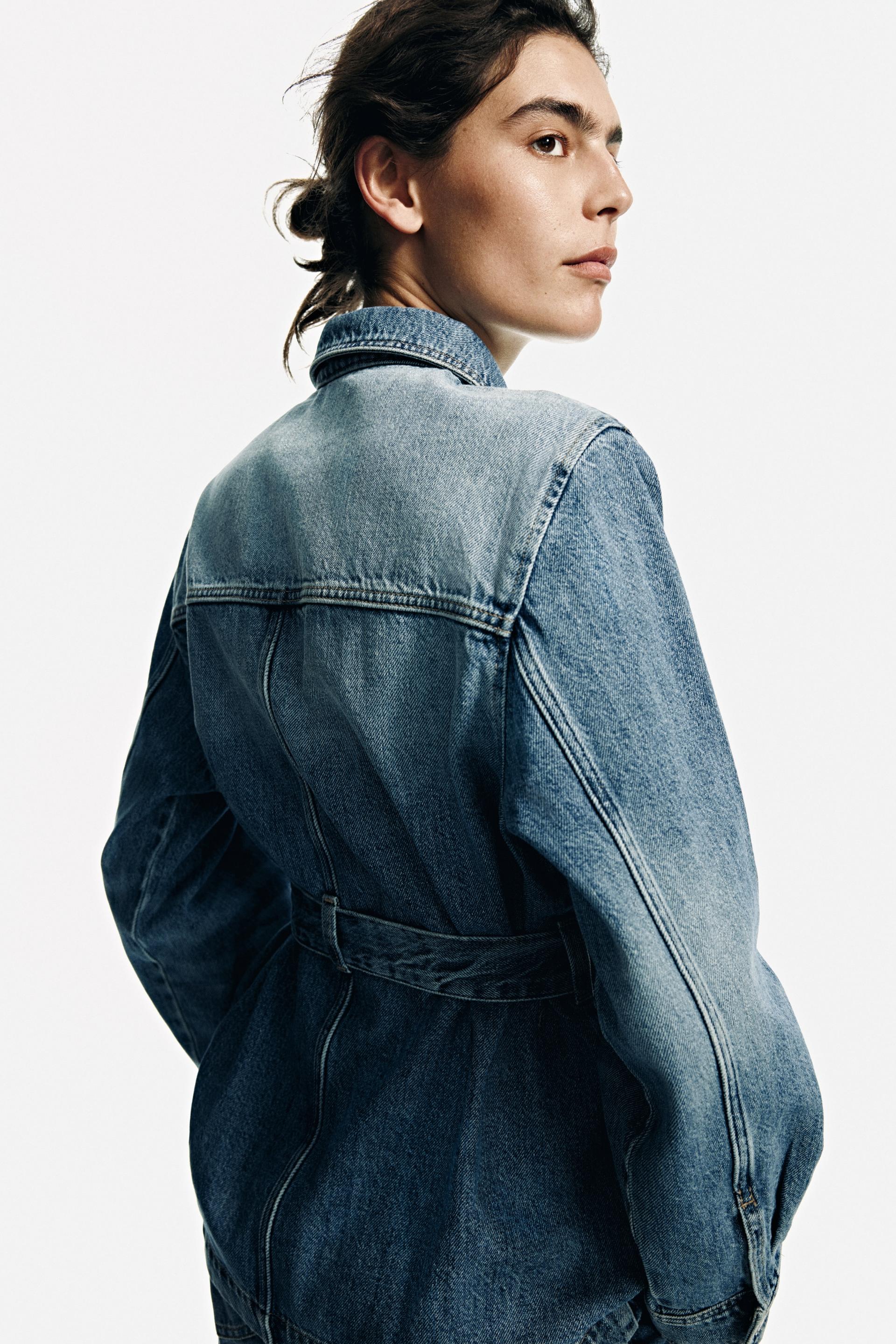 tie-belt denim jacket