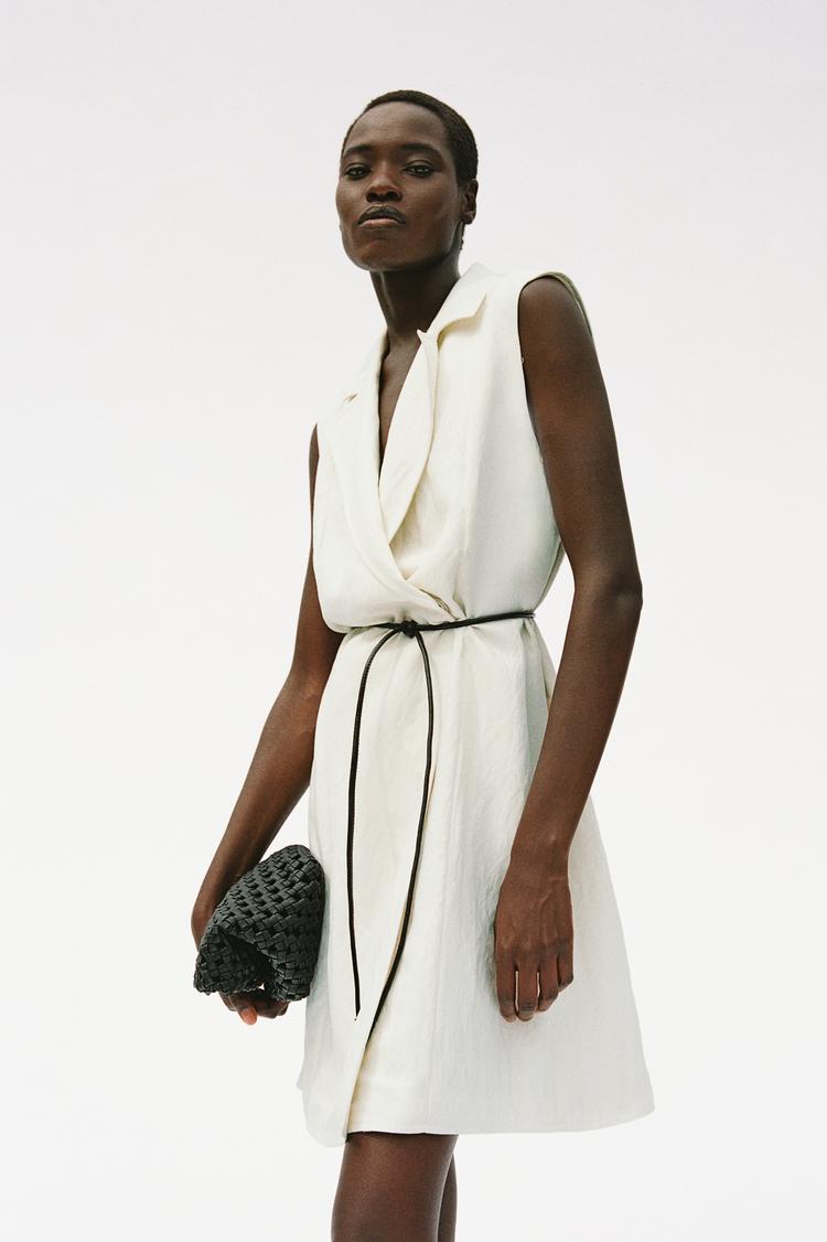 tie-belt jacket dress